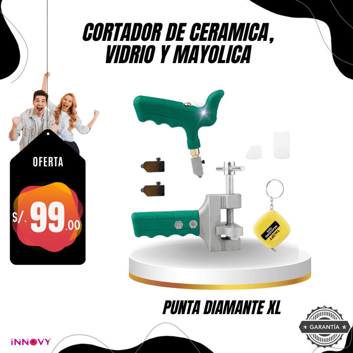 Cortador de Ceramica, Vidrio y Mayolica Punta Diamante XL